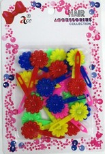 LOT OF 2 PACK--SUNFLOWER HAIR BARRETTES, PLASTIC ,35 COUNT-- HB628