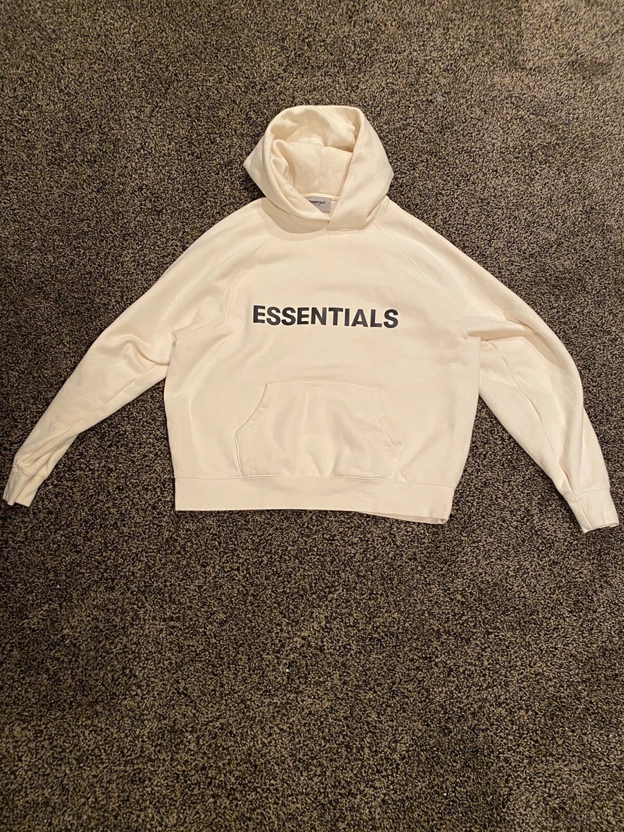 Fear of God Essentials Pullover Hoodie Applique Logo - Buttercream - Medium