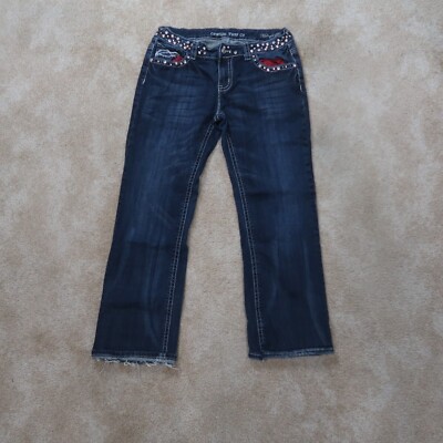 Cowgirl Tuff Midnight Rocks Bootcut Jeans Womens 32x28 Dark Wash Denim