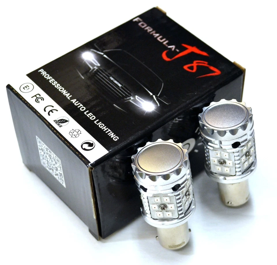 Luz LED Hyper Flash Free 7506 Roja Dos Bombillas Señal de Giro Trasero Stock de Repuesto Foto 2 de 4