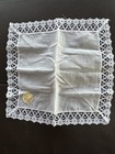 💥Antique Made In Japan Ladies 100% Cotton Handkerchief Baby Blue Nice! — photo 1