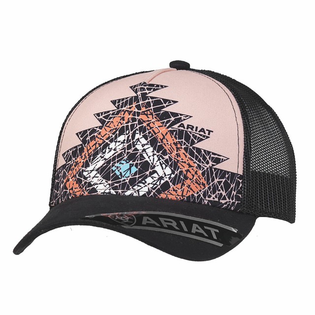 Pink Ball Cap Crackle Aztec Design 2021 