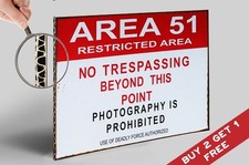 Listing image for AREA 51 RESTRICTED POSTER 30X21cm Humorous Photo Art Print Home Wall Door Sign