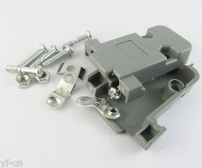 50sets Grey D-Sub DB9 9Pin Plastic Hood Cover for 9 Pin 15 Pin D-Sub Connector