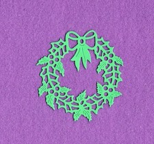 CHRISTMAS WREATH die cuts scrapbook cards