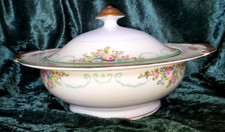 VTG Hand Painted Meito China Japan Round Covered Vegetable Serving Bowl