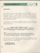 ELECTRO SCIENTIFIC INDUSTRIES ESI Service Bulletin 20: Laser / CCTV / Optics - 6
