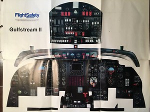 FlightSafety Gulfstream II Instrument Panel Poster