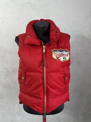 Dsquared Women's Red Puffer Vest Down Size 38
