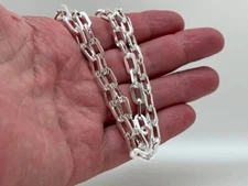 Real 925 Sterling Silver 3.5mm Anchor Cable Link Rolo Chain Necklace - Italian