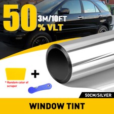 10ft Silver Uncut Roll Window Tint Film 50 Vlt 20x10ft Feet Car Home Office Us