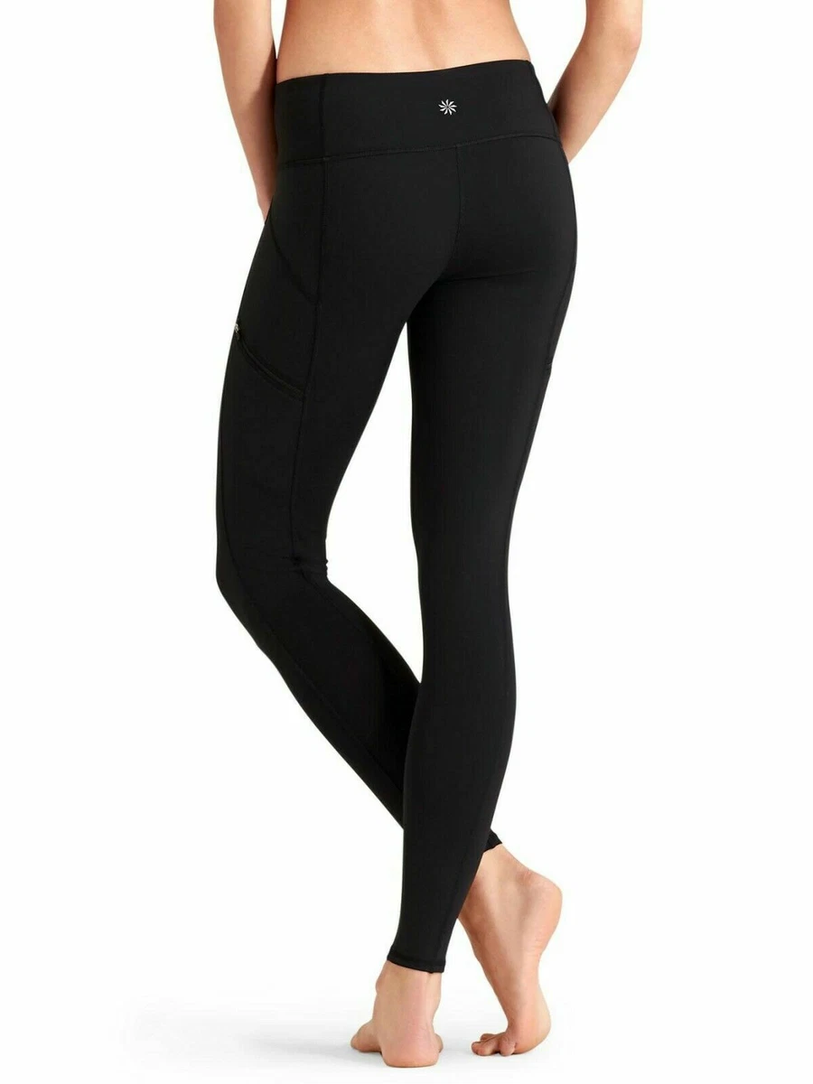 Athleta Metro Drifter Tight Leggings Black Zipper Pockets Womens XS Tall