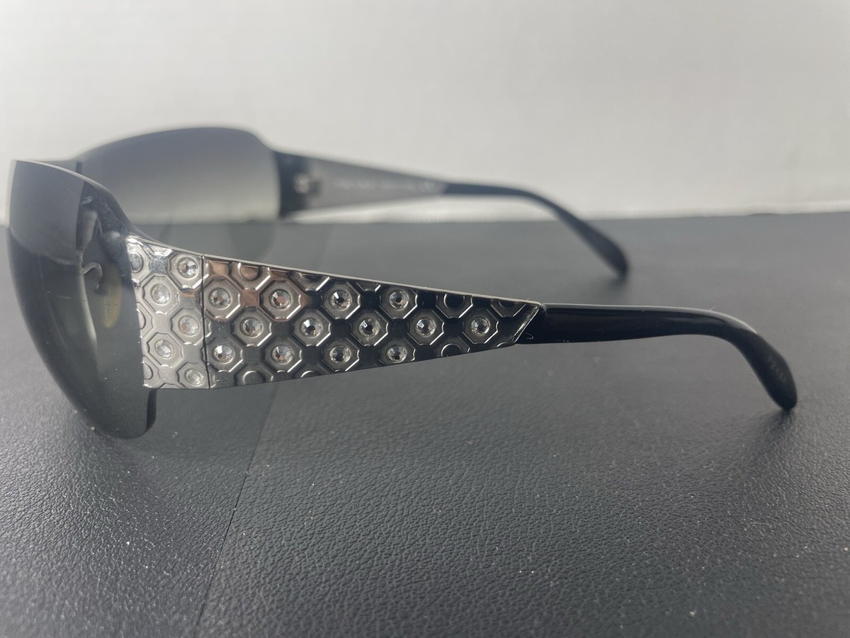 Prada Sunglasses Real Crystals Wrap Around 2000s Vintage Great