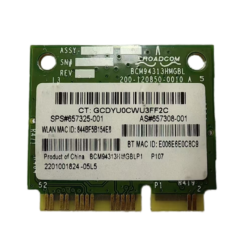 HP Broadcom BCM94313HMGB 802.11b/g/n WiFi + 20702 Bluetooth 4.0