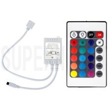 SUPERNIGHT 24 Keys 16 Color IR Remote Controller DC 24V for RGB Strip LED Light