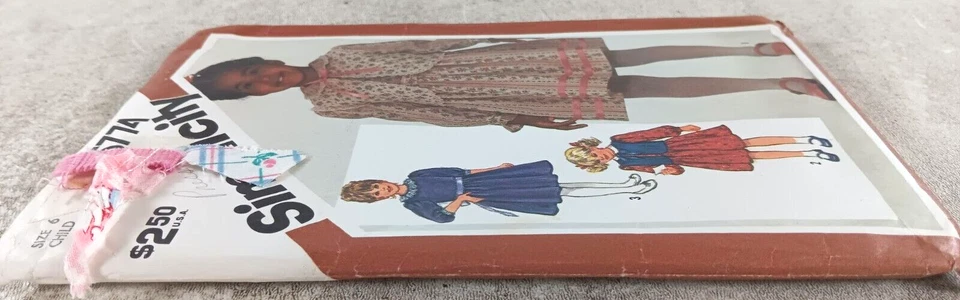 Simplicity 5774 Sewing Pattern Girls 1980's Dress Quilted Vest Church - Image 3 of 3