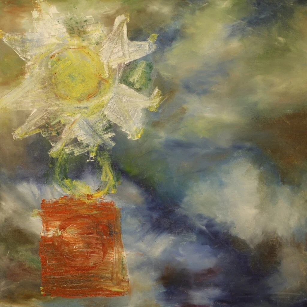 Cuadro holandés moderno abstracto técnica mixtas lienzo marco pintura 900