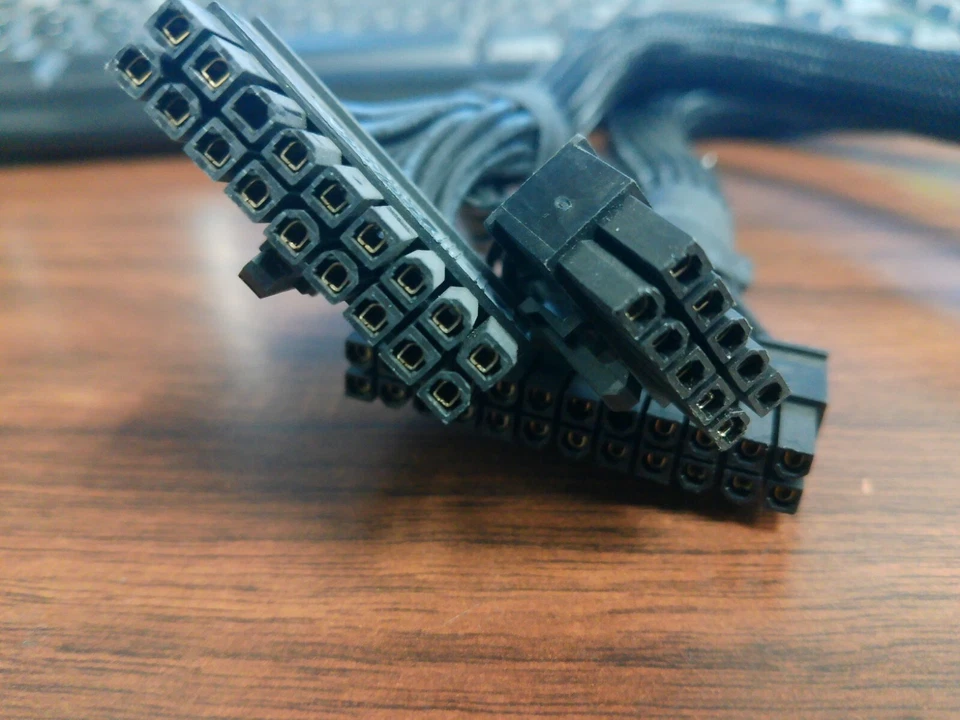 24pin Corsair Cable for AX650 AX750 AX850 or AX860 AX760  Black to 18pin & 10pin - Image 3 of 4