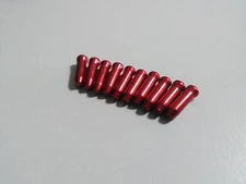 10X  Aluminum Red Bicycle Brake Shift Cable End Crimps