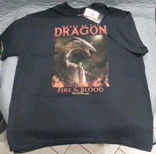HBO HOUSE OF THE DRAGON FIRE & BLOOD TSHIRT NWT. GAME OF THRONES XL