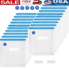 Reusable Sous Vide Bags Double Zipper Vacuum Seal Storage Food Preserve 20pcs US