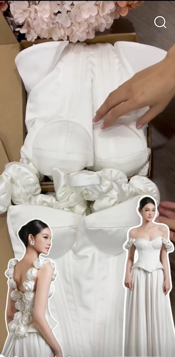 Ruching Portrait/Off-Shoulder Wedding Dresses for sale | eBay