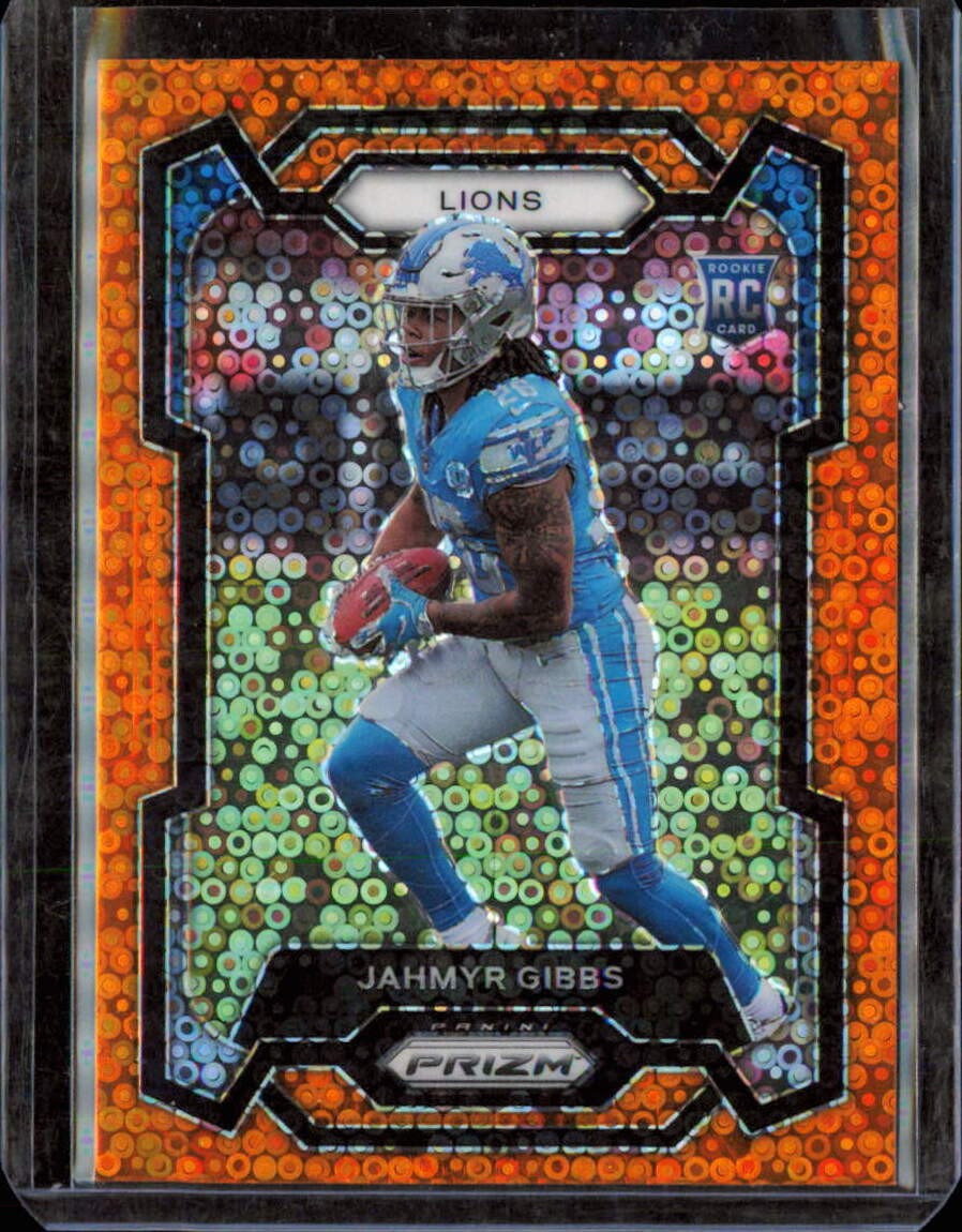 2023 Panini Prizm #331 Jahmyr Gibbs Disco Orange