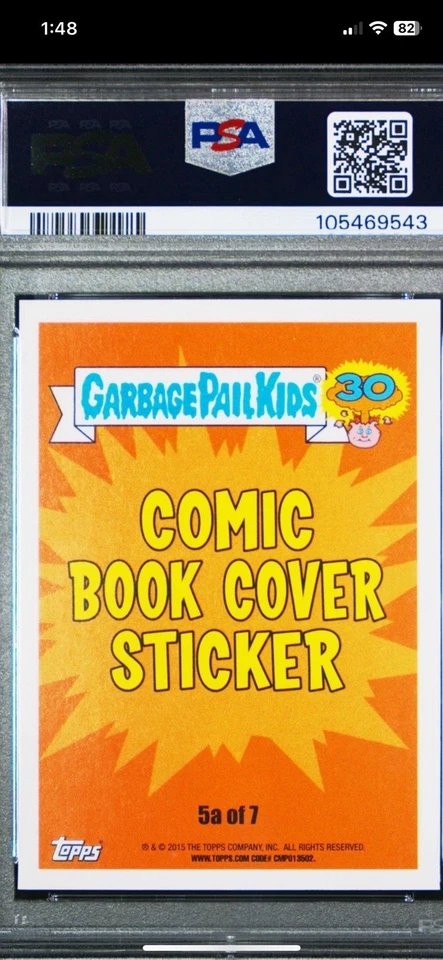 PSA 10 🔥 2015 GARBAGE PAIL KIDS 30th ANNIVERSARY COMIC BOOK COVER HAIRY CARRIE - Image 2 of 2