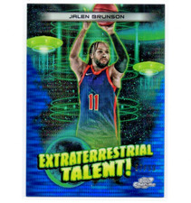 Jalen Brunson 2023-24 Topps Cosmic Chrome ExtraTerrestrial Talent Blue /99