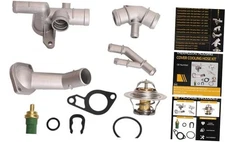 Cast Aluminum Thermostat Housing Cover Cooling Hose With Thermostat, Engine 