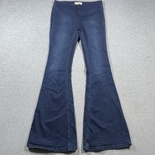 Free People penny pull on flare jeans women's 27 W29 L32 blue medium wash