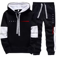 Fashion Mens Tracksuit Print Casual Sweatshirts Outdoor Sports Jogg Hoodie Pants