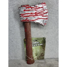 Zombie Hunter Axe Halloween Costume Prop Bloody Plastic Toy Weapon