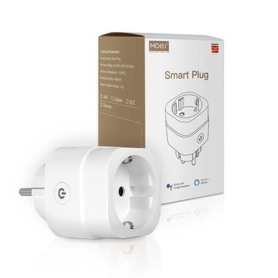 MOES Smart Dimmer Steckdose 2,4 GHz WLAN für dimmbare Lampen Weiß