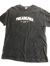 Philadelphia Flyers Shirt Mens Large Black NHL Hockey Tee Old Time Sports 1967