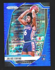 2024-25 Panini Prizm Legends Julius Erving #292 Blue Pulsar Prizm 30/99 76ers