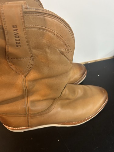 Tecovas “The Knox” Handmade Mens Size 13 EE Boots Tan Caramel Calfskin Leather - Picture 2 of 14
