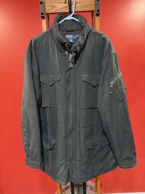Polo Ralph Lauren Men's Military Style Heavy Field Jacket, Black, Size XXL