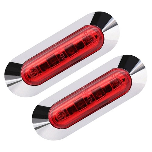 Waterproof Side Marker Lights for Car Truck Trailer 2 Pack 4 LED 12V24V - Picture 3 of 14