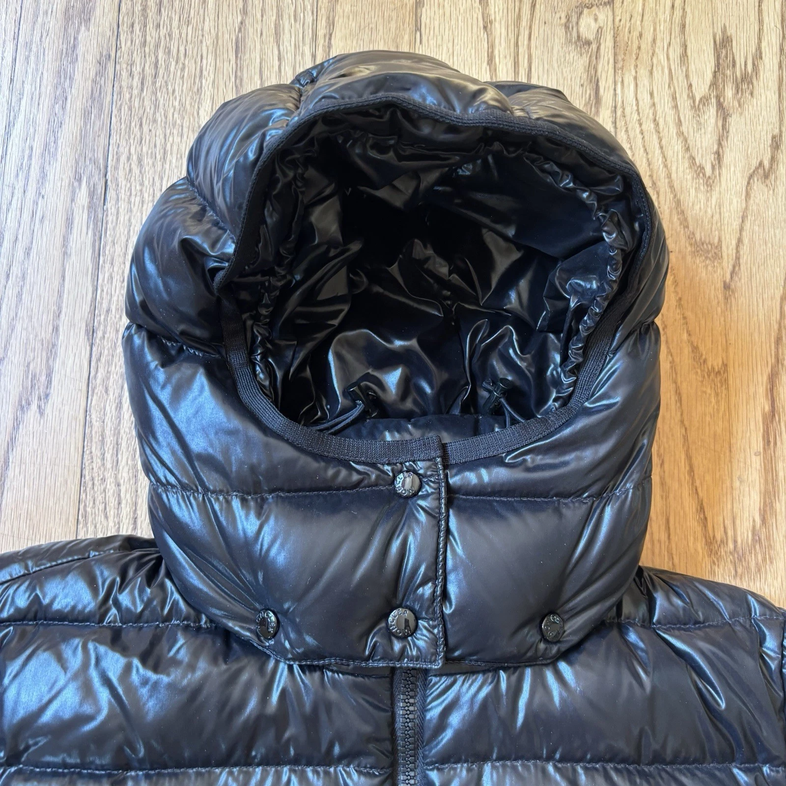 Moncler Bady piumino con cappuccio nero 0