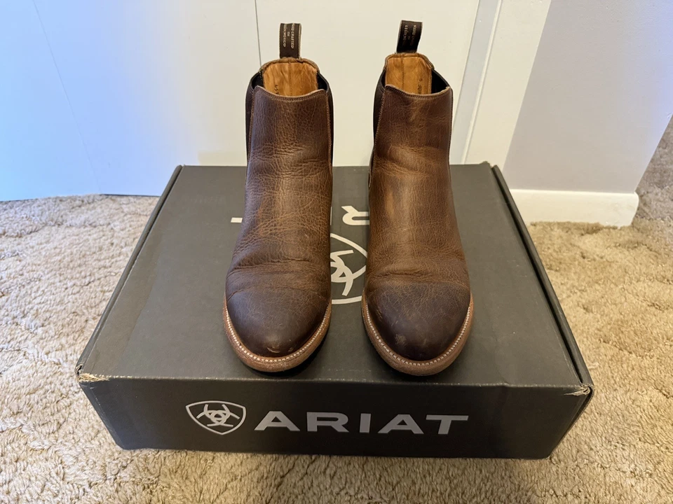 Botas de Vaquero Ariat Hechas en Banco Caña Chelsea Marrón Tierra Talla 10.5D Estilo 10054330 Foto 4 de 4