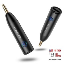 Bluetooth 5.3 Car Aux Adapter with Enhanced Microphone, 3.5mm Jack for Black