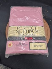 100 Polyester Rectangular Tablecloth 60 x 102-Inch Pink