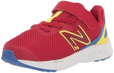 New Balance Kids Fresh Foam Arishi v4 Bungee Lace Shoes,Team Red/Marine Blue