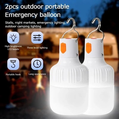 2x Superhelle LED Laterne Camping Licht Zeltlampe USB Wiederaufladbar Nachtlicht