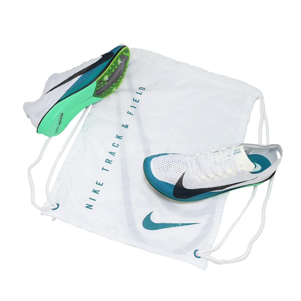 Size 11.5 - Nike ZoomX Dragonfly 2 Elite White Bright Spruce for