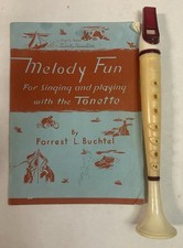 VINTAGE TROPHY FLUTOPHONE & INSTRUCTION BOOK - 11" Musical Instrument
