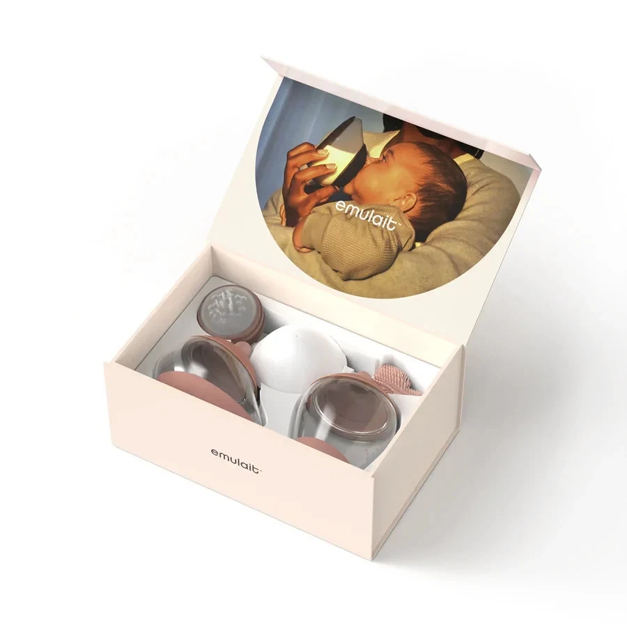 NEW Emulait Baby Bottle Starter Kit Includes 2 Bottles 2 Nipples 2 Caps 2 Lids 2 - Image 4 of 4