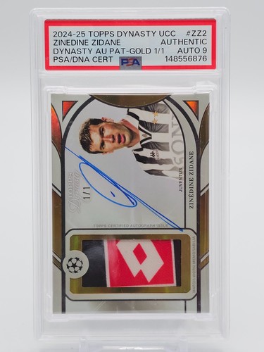 ZINEDINE ZIDANE 2024-25 TOPPS DYNASTY GOLD AUTO PATCH 1/1 PSA AUTHENTIC Q5997