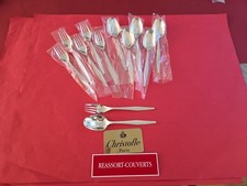 6 COUVERTS TABLE 12 PIÈCES 19 CM ORLY CHRISTOFLE TRÈS BEL ETAT METAL  ARGENTÉ 